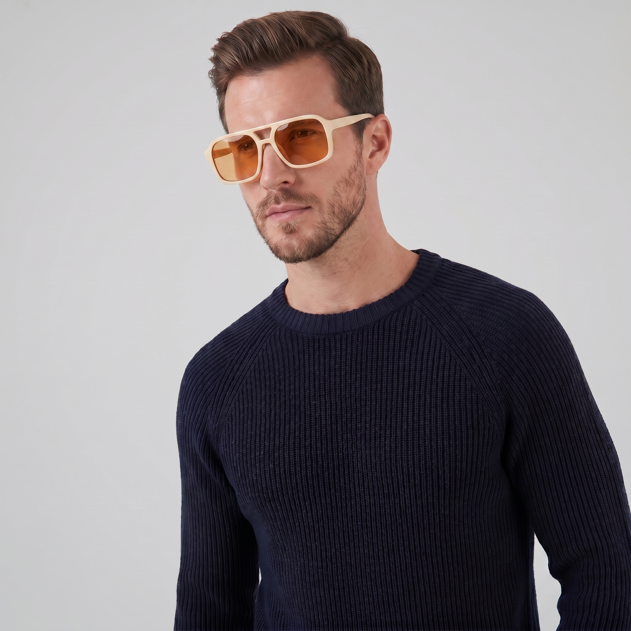 Unisex Rectangular Vintage Sunglasses with UV Protection