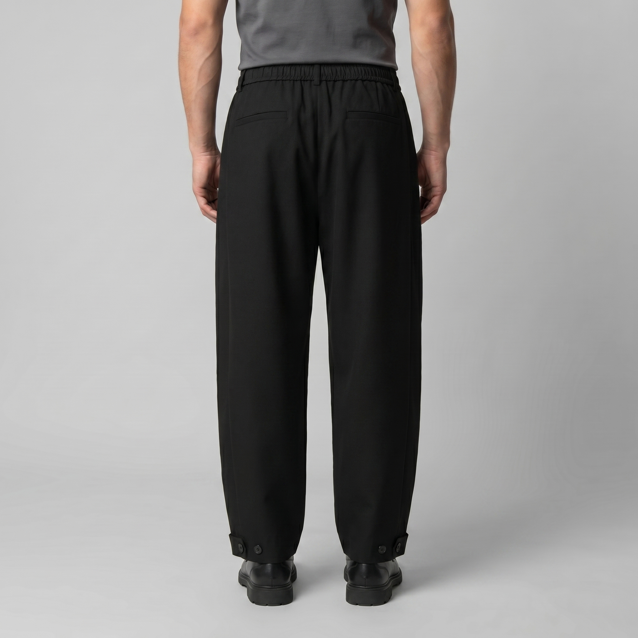 Men's Relaxed Drawstring Tapered Trousers