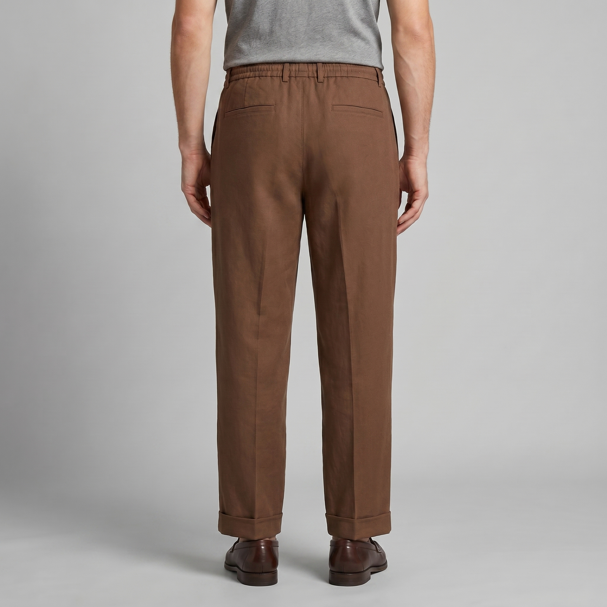 Men's Relaxed Drawstring Tapered Trousers
