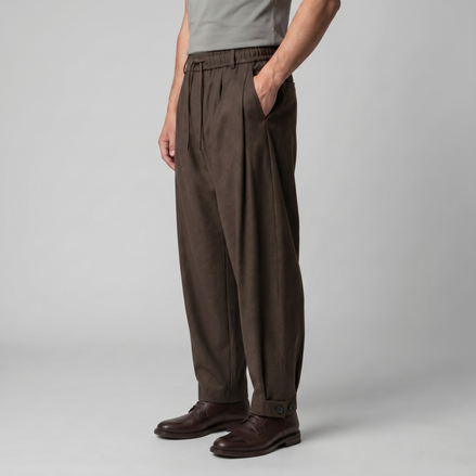 Men's Relaxed Drawstring Tapered Trousers