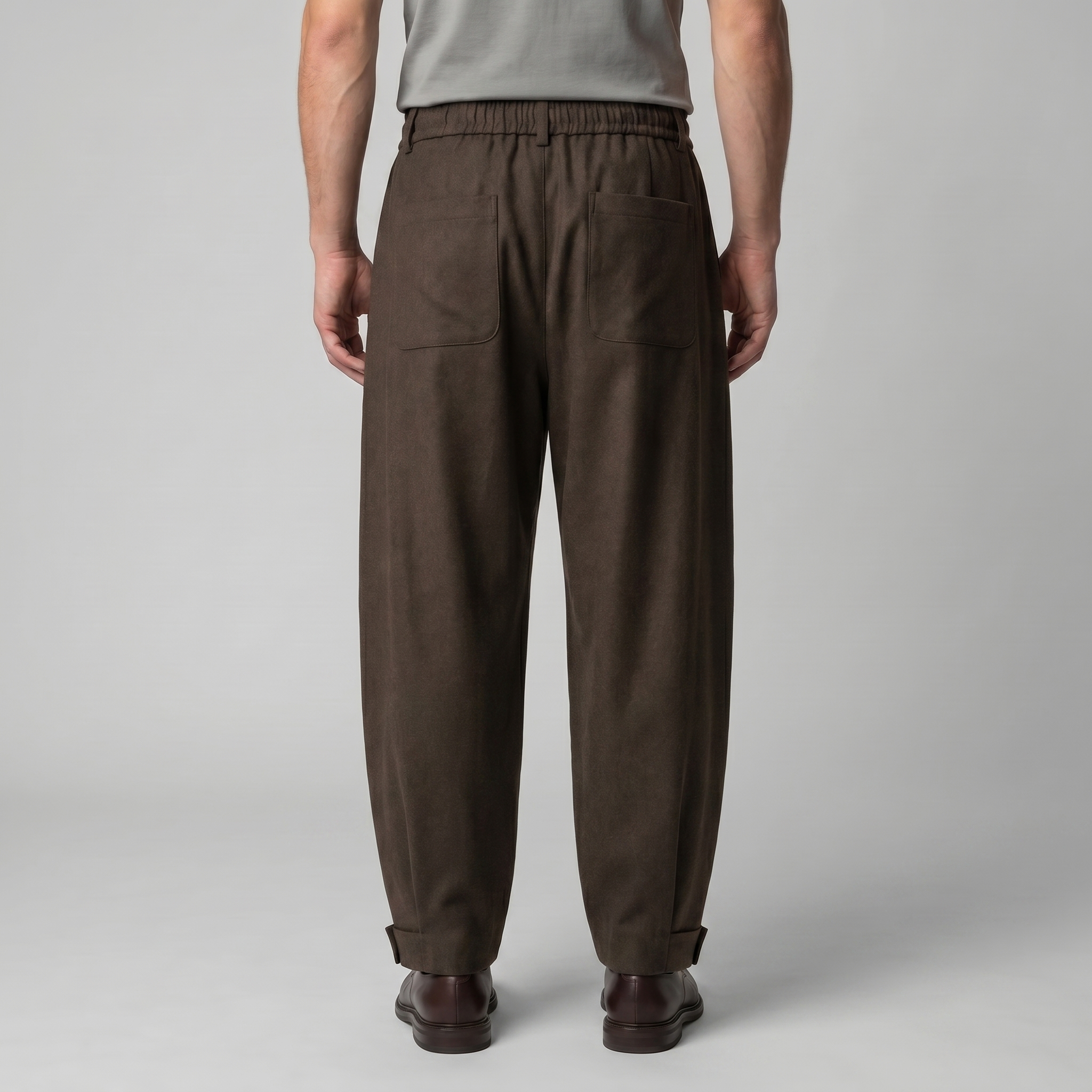 Men's Relaxed Drawstring Tapered Trousers