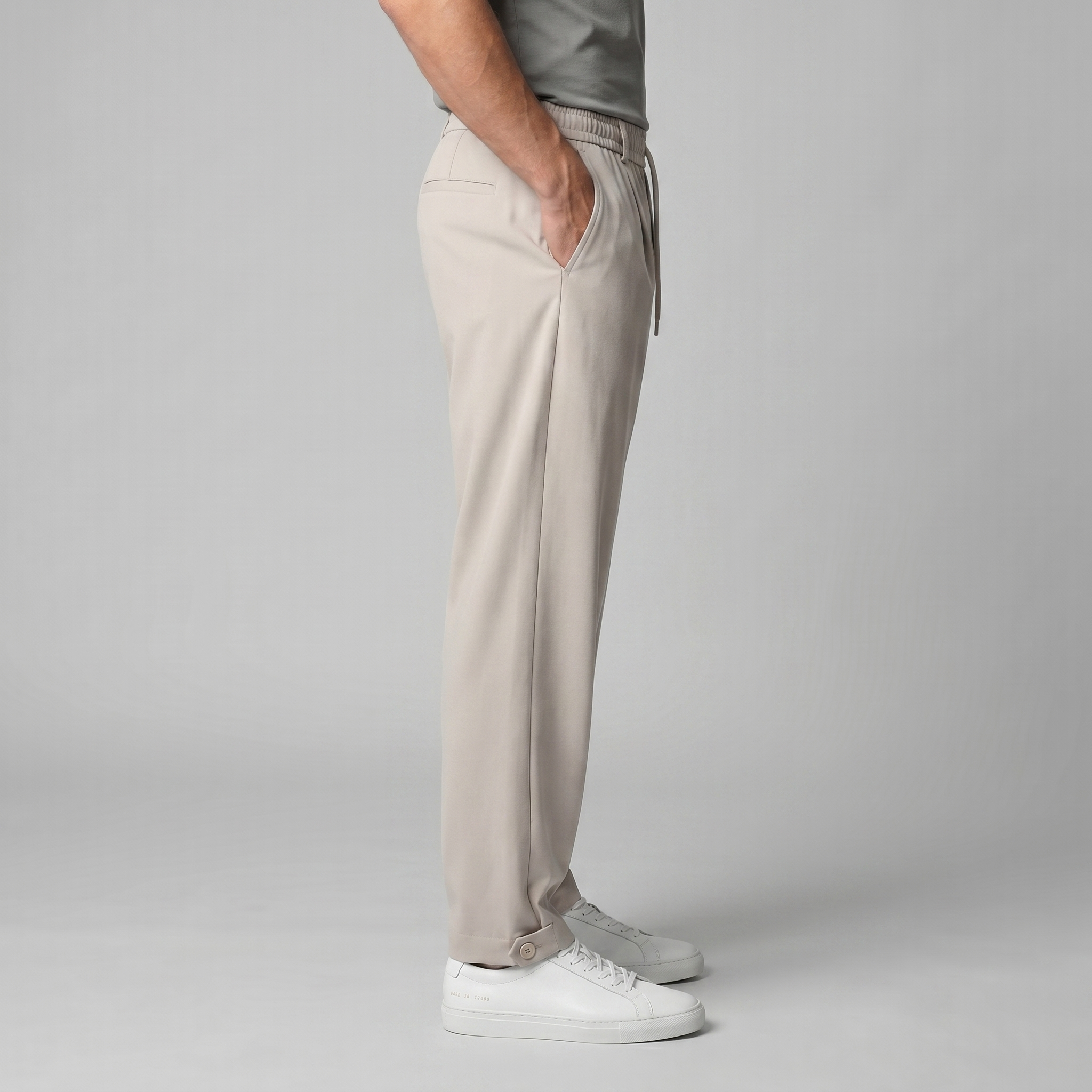 Men's Relaxed Drawstring Tapered Trousers