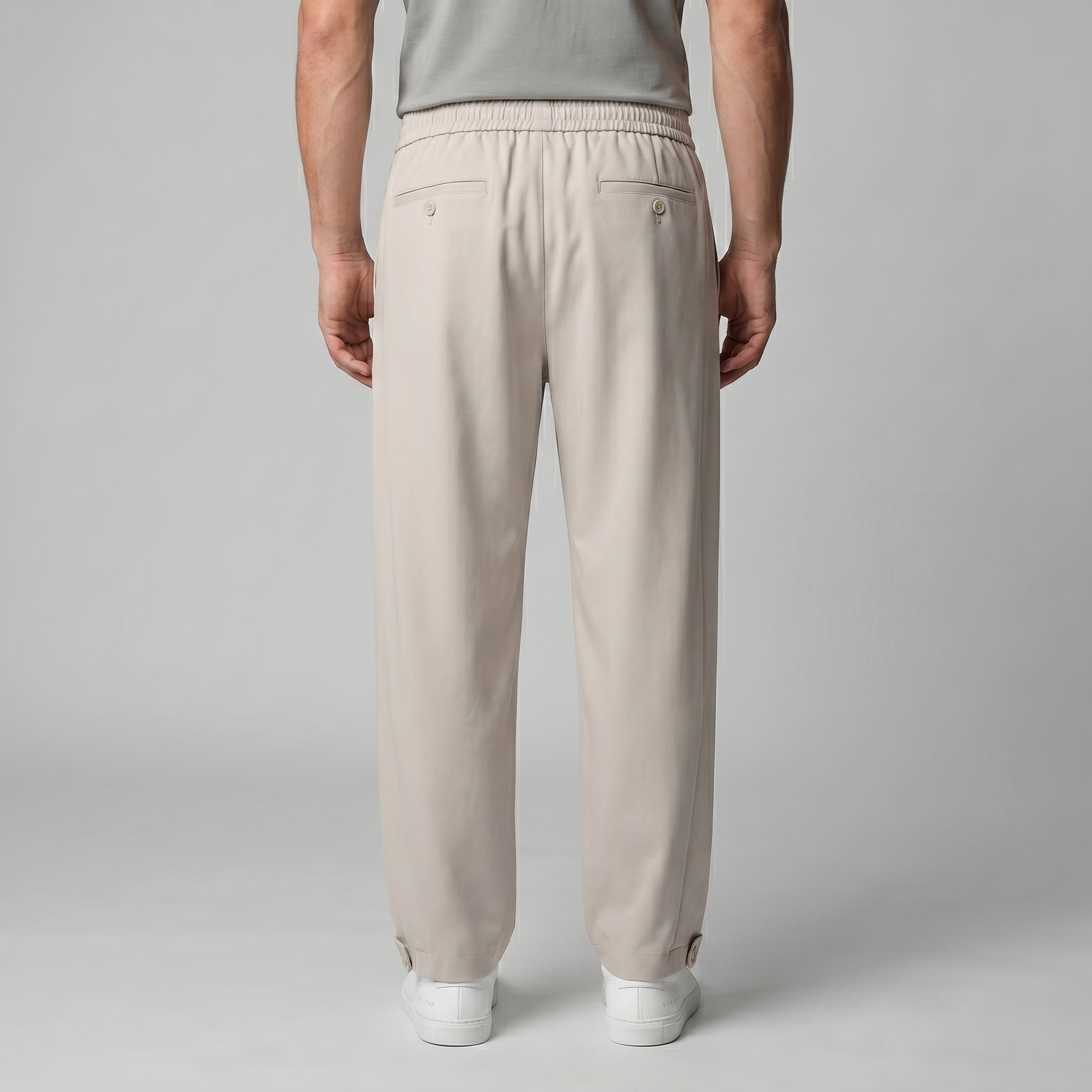 Men's Relaxed Drawstring Tapered Trousers