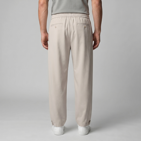 Men's Relaxed Drawstring Tapered Trousers