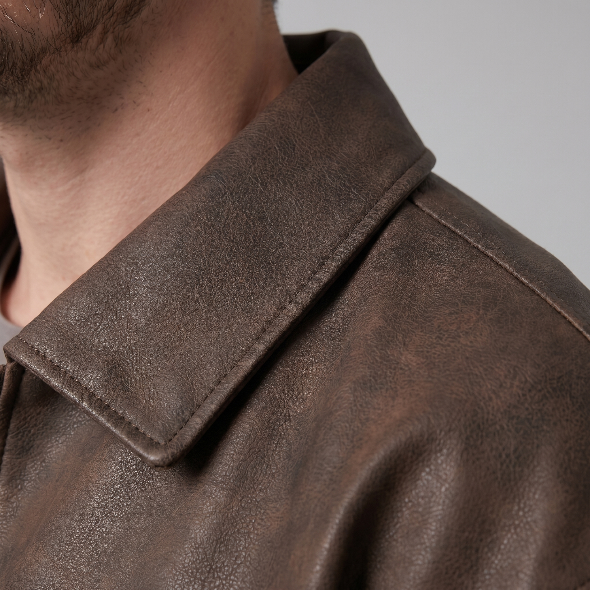 Men's Relaxed Fit Collar Jacket