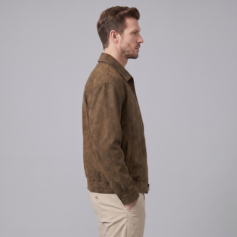 Men's Relaxed Fit Collar Jacket