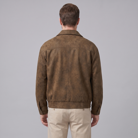 Men's Relaxed Fit Collar Jacket