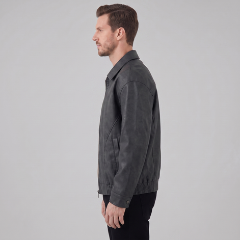 Men's Relaxed Fit Collar Jacket