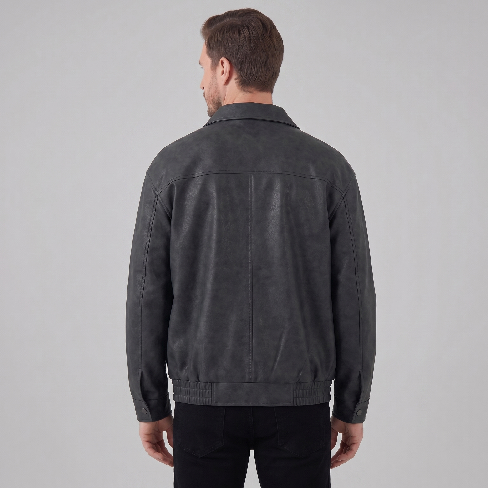 Men's Relaxed Fit Collar Jacket