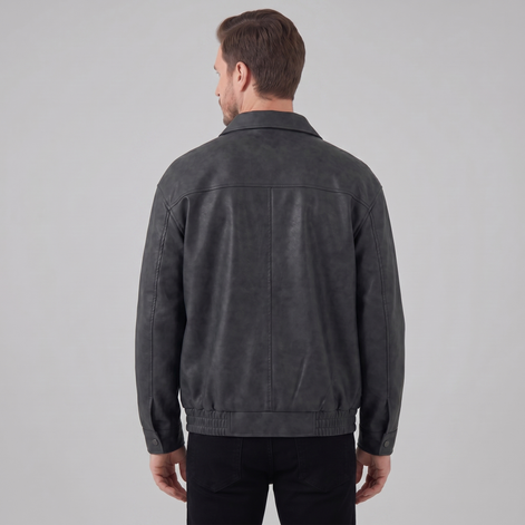 Men's Relaxed Fit Collar Jacket