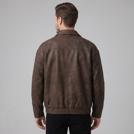 Men's Relaxed Fit Collar Jacket