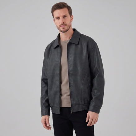 Men's Relaxed Fit Collar Jacket