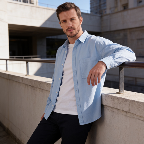 Men's Relaxed Overshirt Jacket