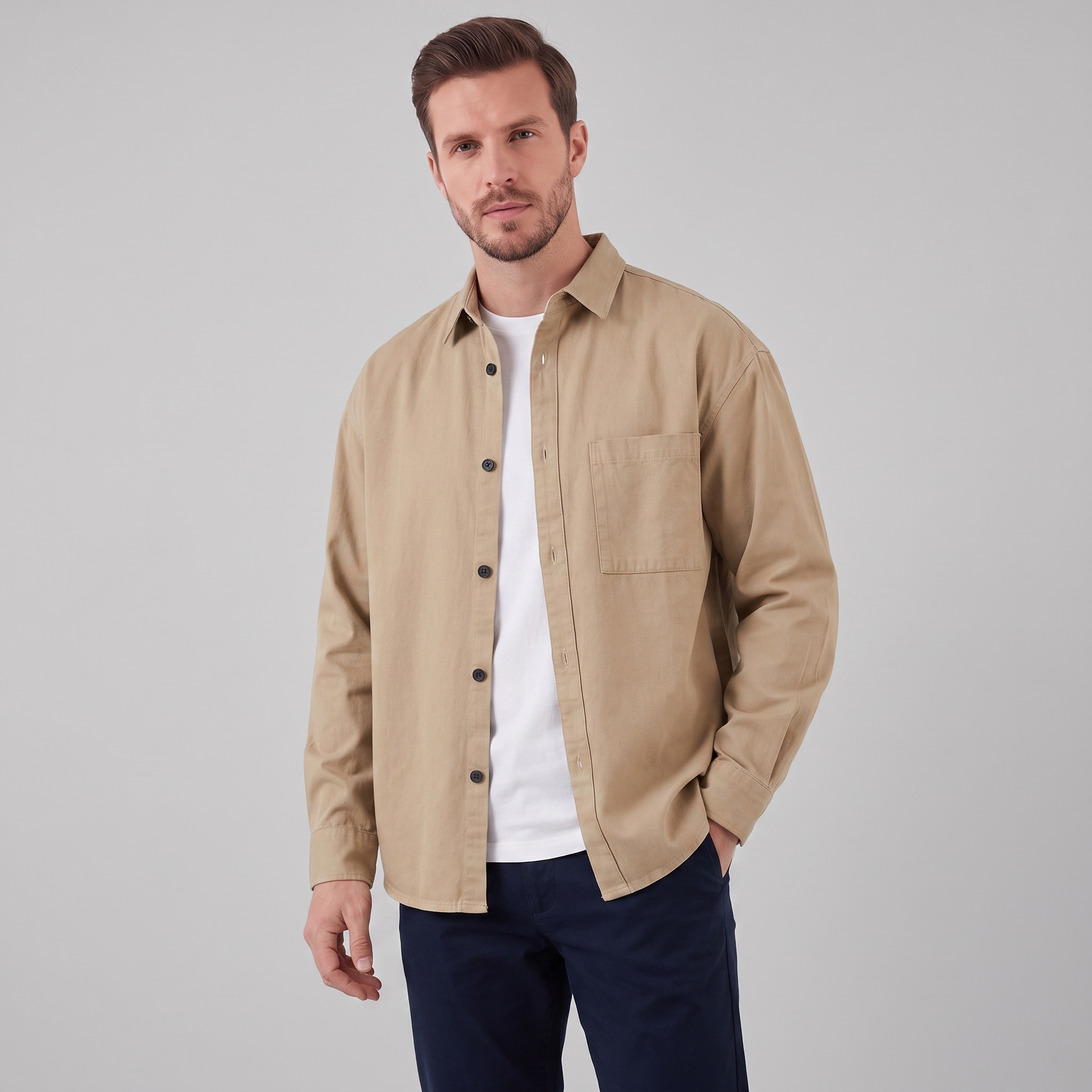 Men's Relaxed Overshirt Jacket