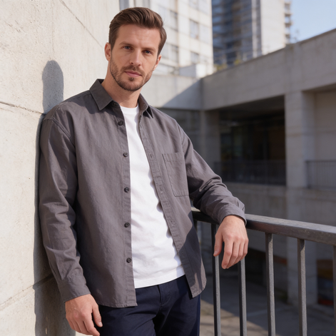 Men's Relaxed Overshirt Jacket