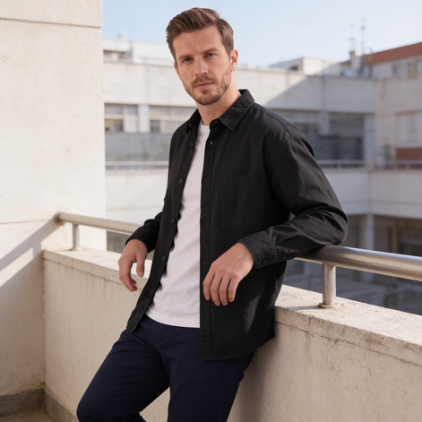 Men's Relaxed Overshirt Jacket