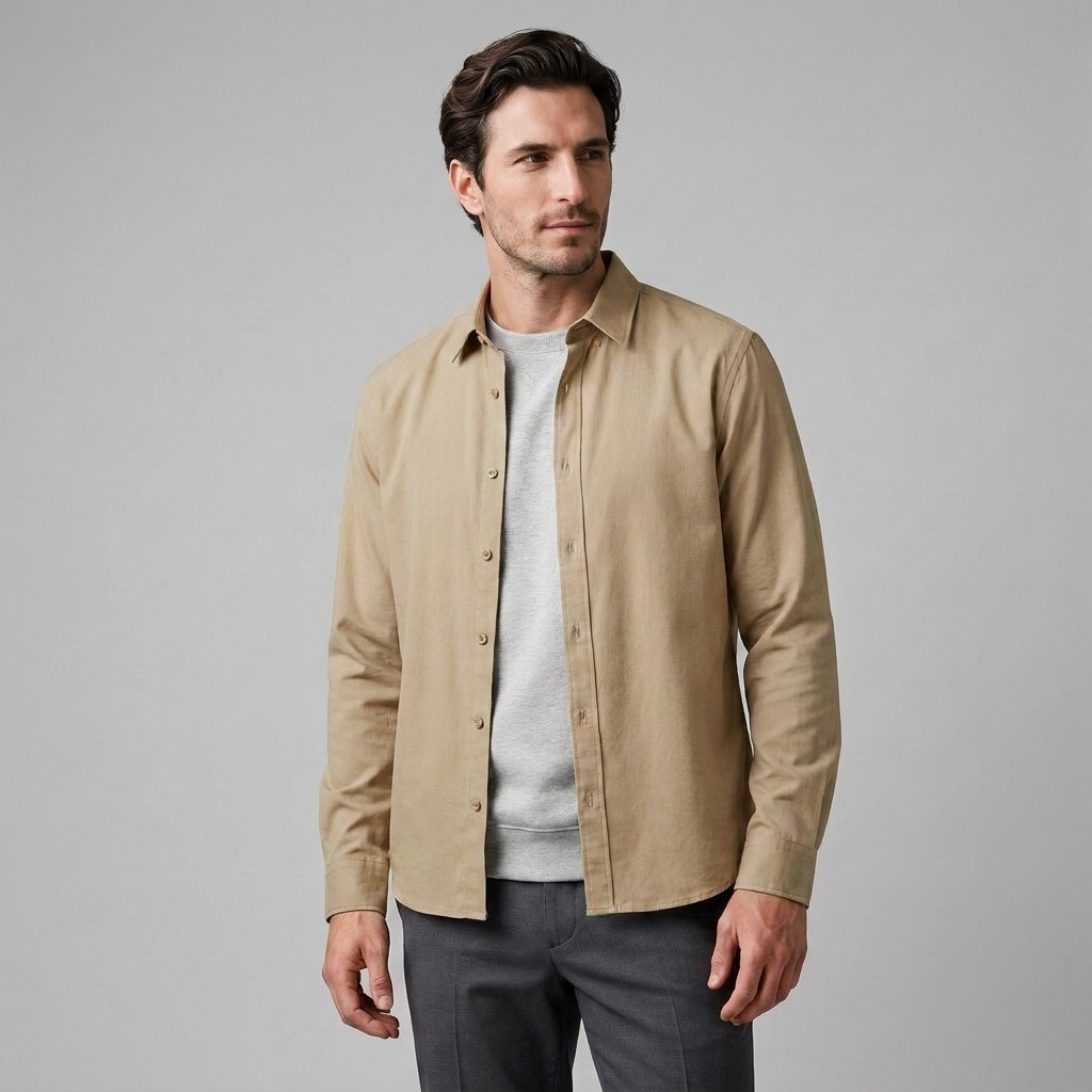 Men's Relaxed Viscose Autumn Overshirt