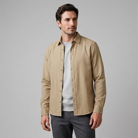 Men's Relaxed Viscose Autumn Overshirt