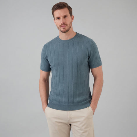 Men's Rib Knit T-Shirt