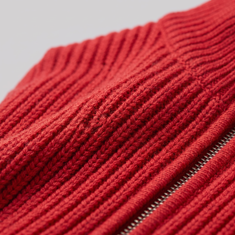 Men's Ribbed Full-Zip Knit Cardigan