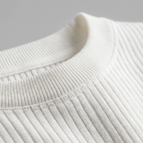 Men's Ribbed Knit Crew Neck T-Shirt