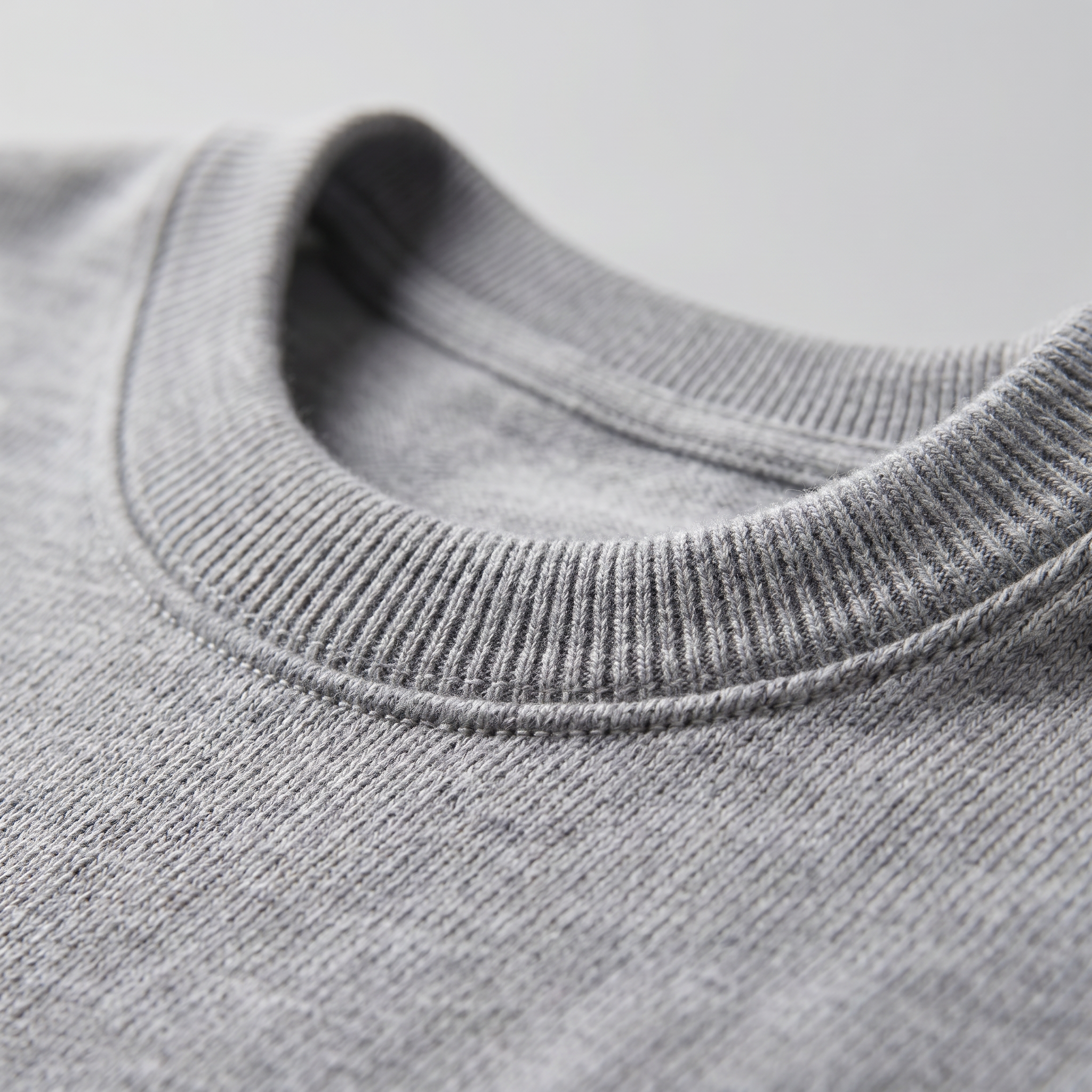Men's Ribbed Knit Crew Neck T-Shirt