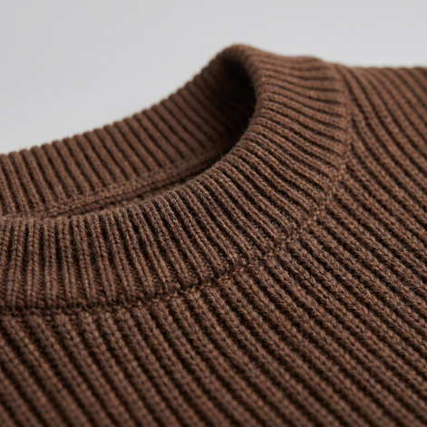 Men's Ribbed Knit Crew Neck T-Shirt