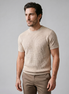 Men's Ribbed Knit Crew Neck T-Shirt