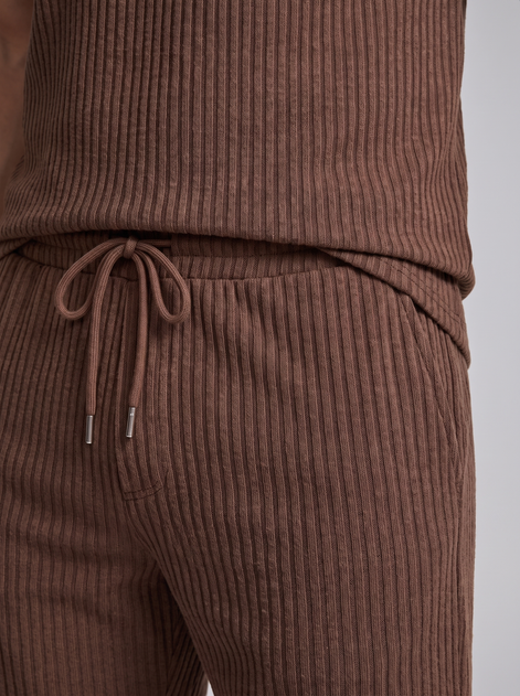 Men's Ribbed Knit Polo Co-Ord Set