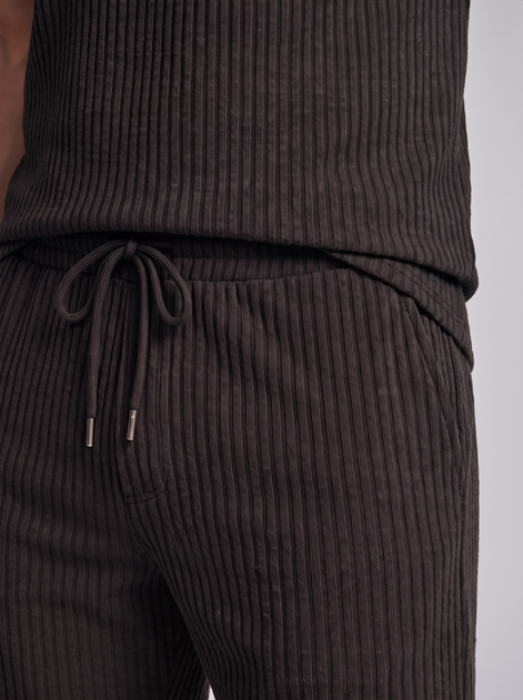 Men's Ribbed Knit Polo Co-Ord Set