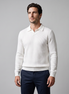 Men's Ribbed Knit Polo Sweater