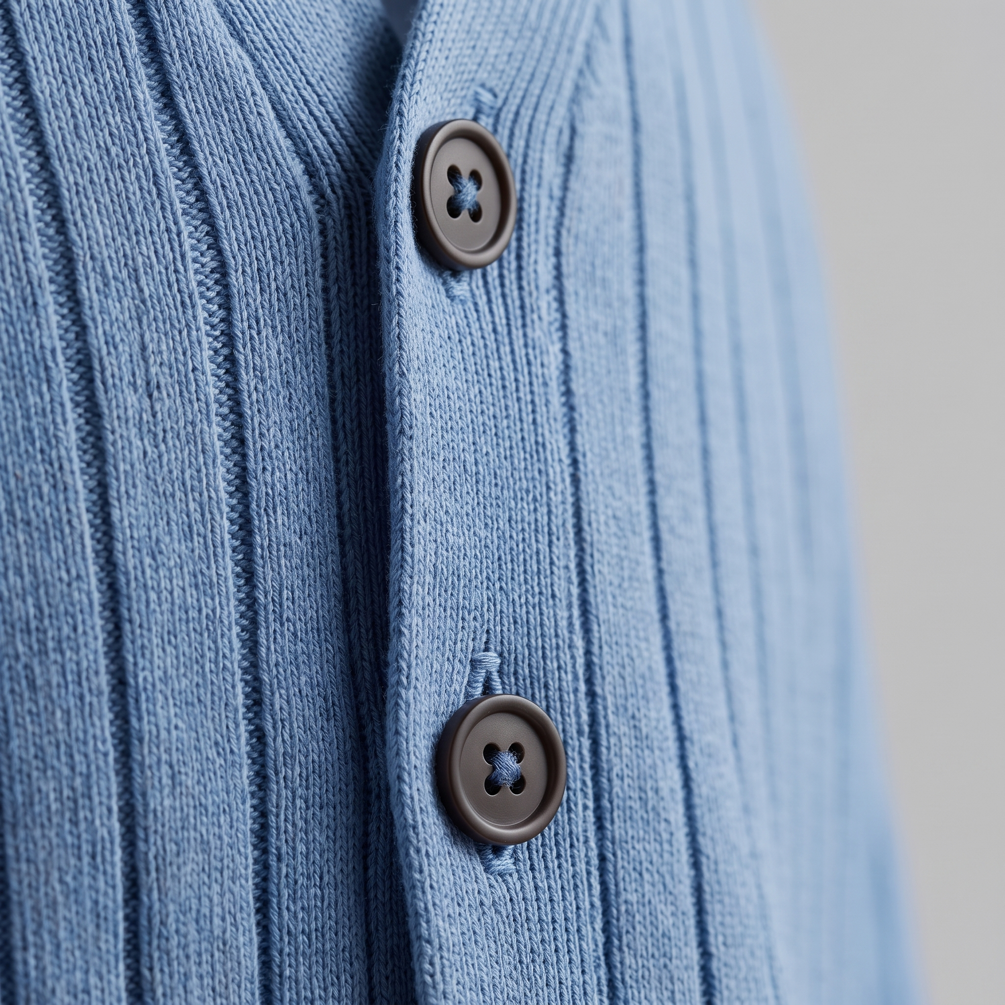 Men's Ribbed Knit V-Neck Cardigan