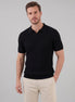 Men's Ribbed Short Sleeve V-Neck Polo