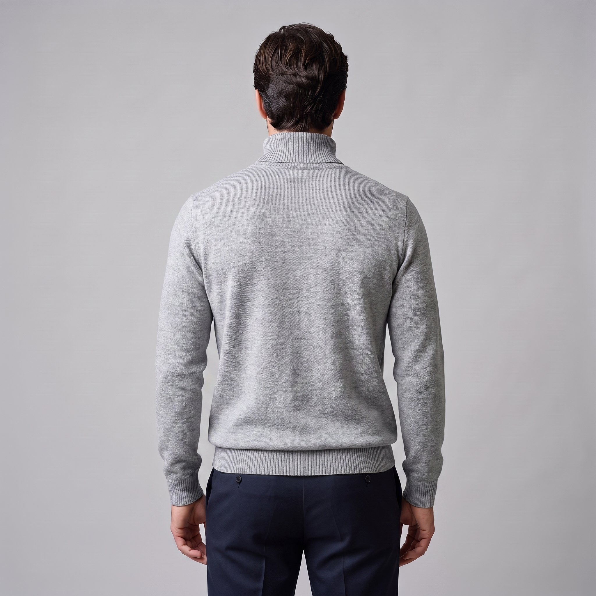 Men's Ribbed Turtleneck Sweater