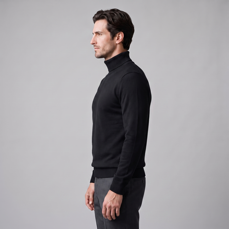 Men's Ribbed Turtleneck Sweater