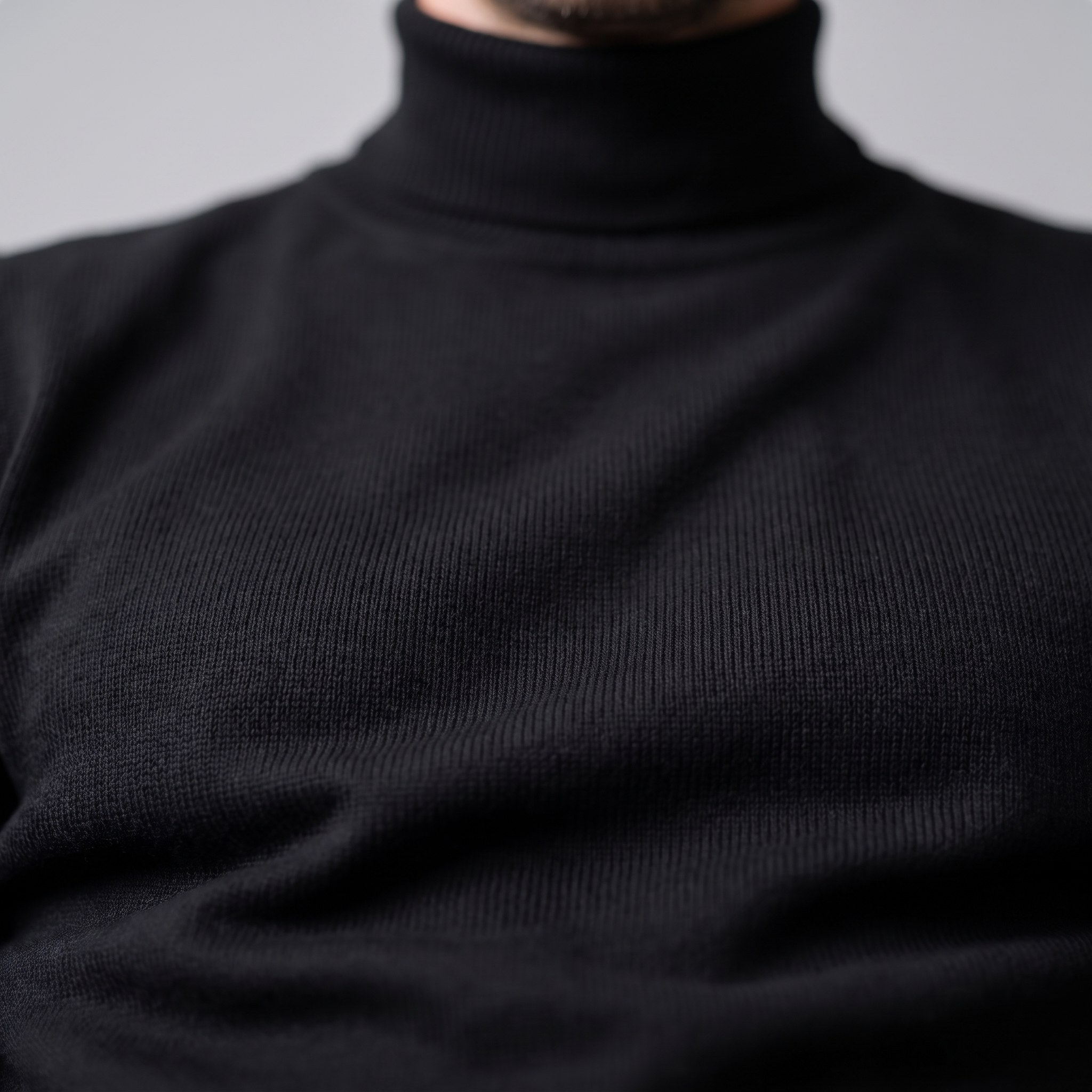 Men's Ribbed Turtleneck Sweater