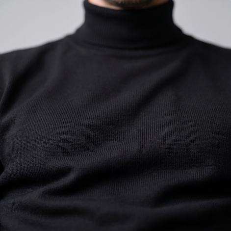 Men's Ribbed Turtleneck Sweater