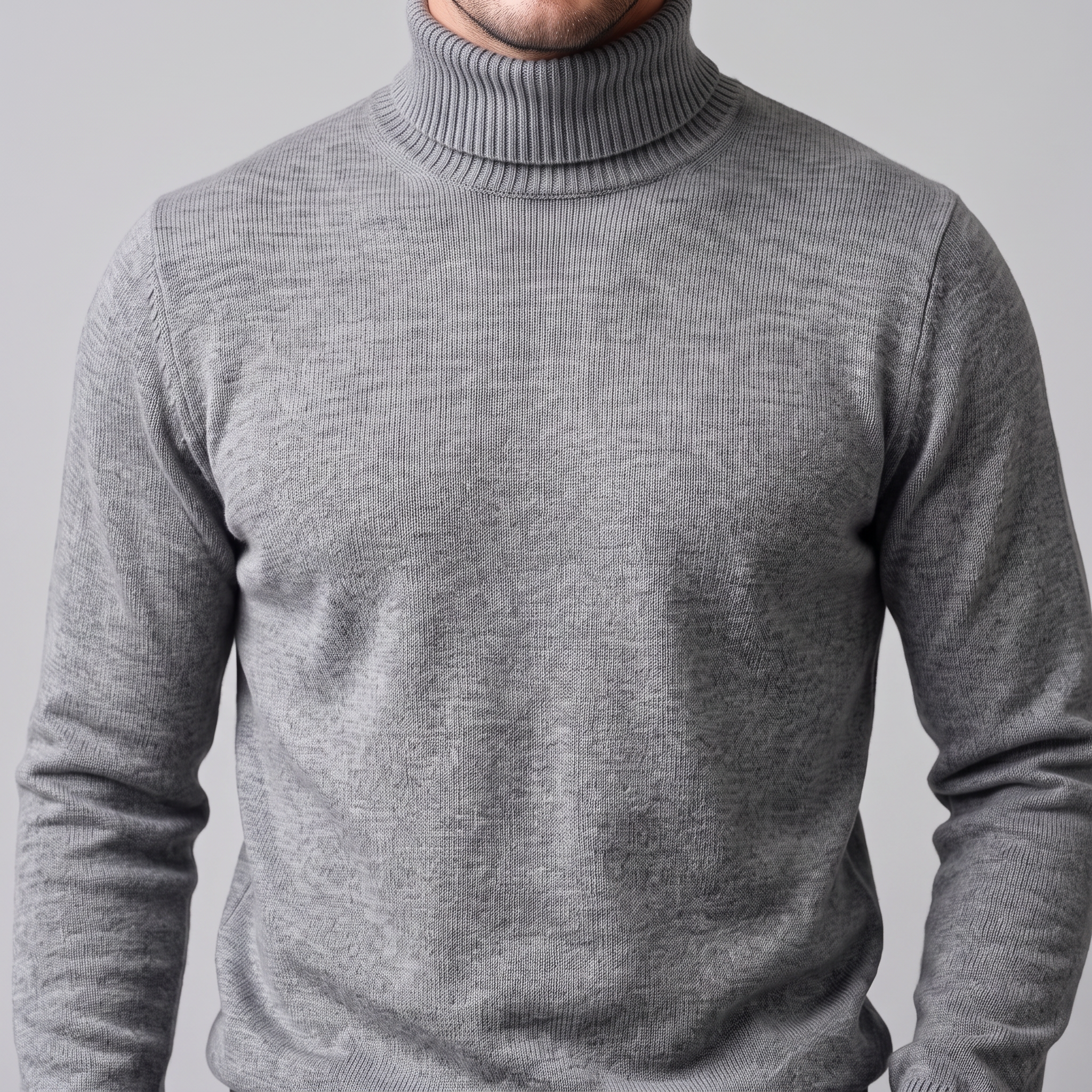 Men's Ribbed Turtleneck Sweater