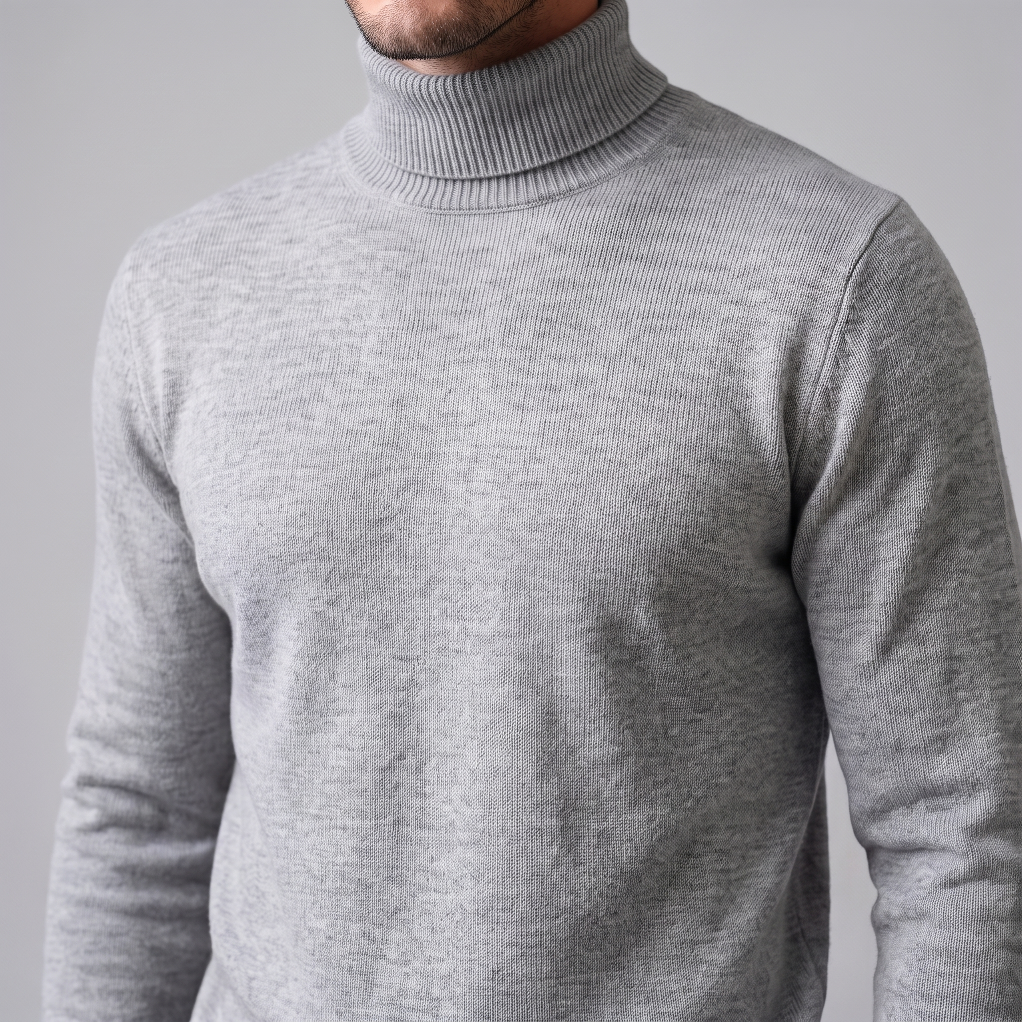 Men's Ribbed Turtleneck Sweater