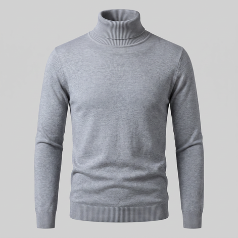 Men's Ribbed Turtleneck Sweater