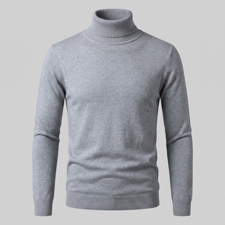 Men's Ribbed Turtleneck Sweater