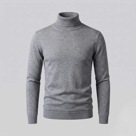 Men's Ribbed Turtleneck Sweater