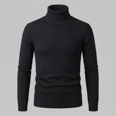 Men's Ribbed Turtleneck Sweater