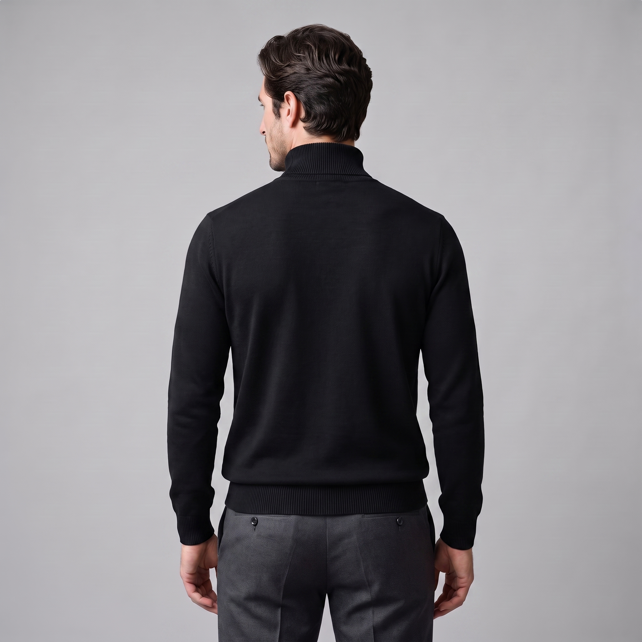 Men's Ribbed Turtleneck Sweater