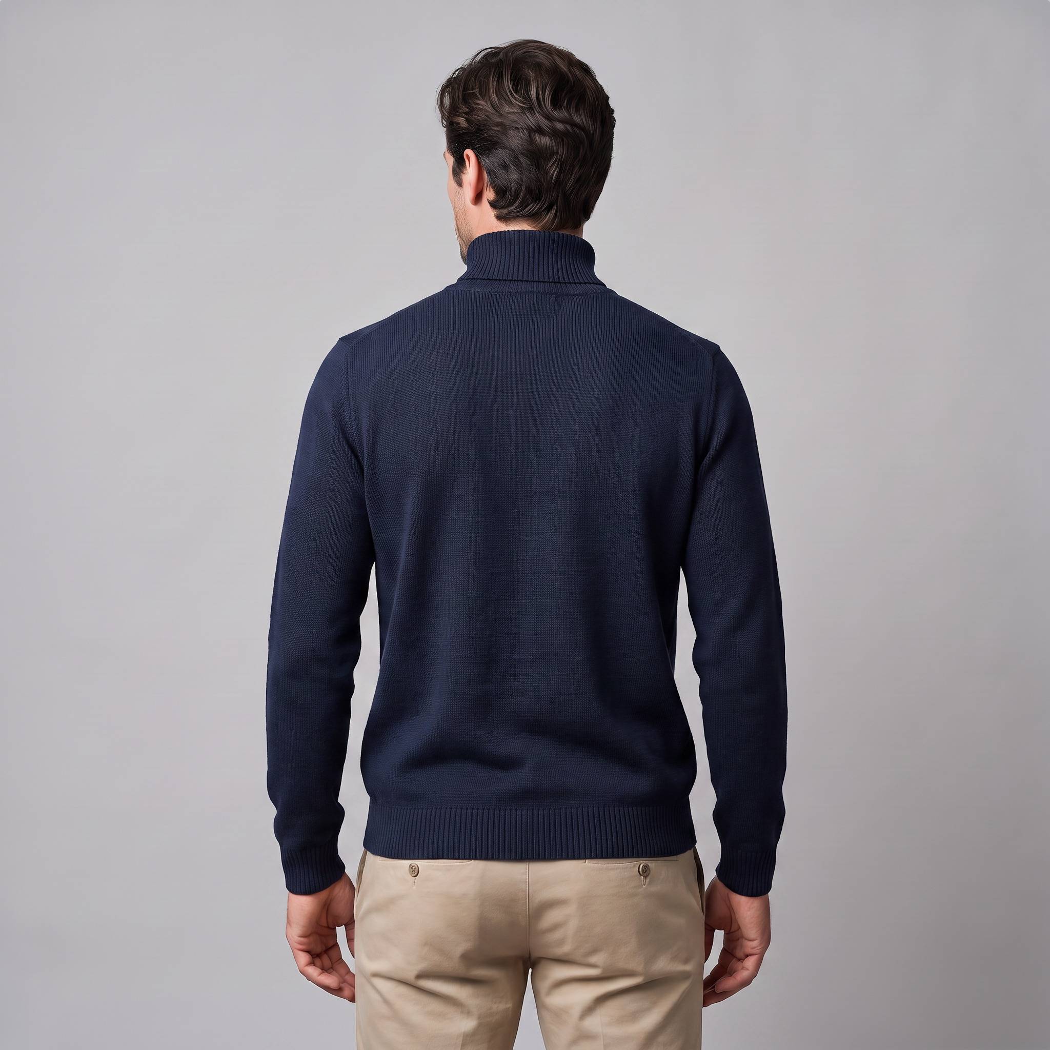 Men's Ribbed Turtleneck Sweater