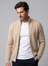 Men's Ribbed Wool Full-Zip Cardigan