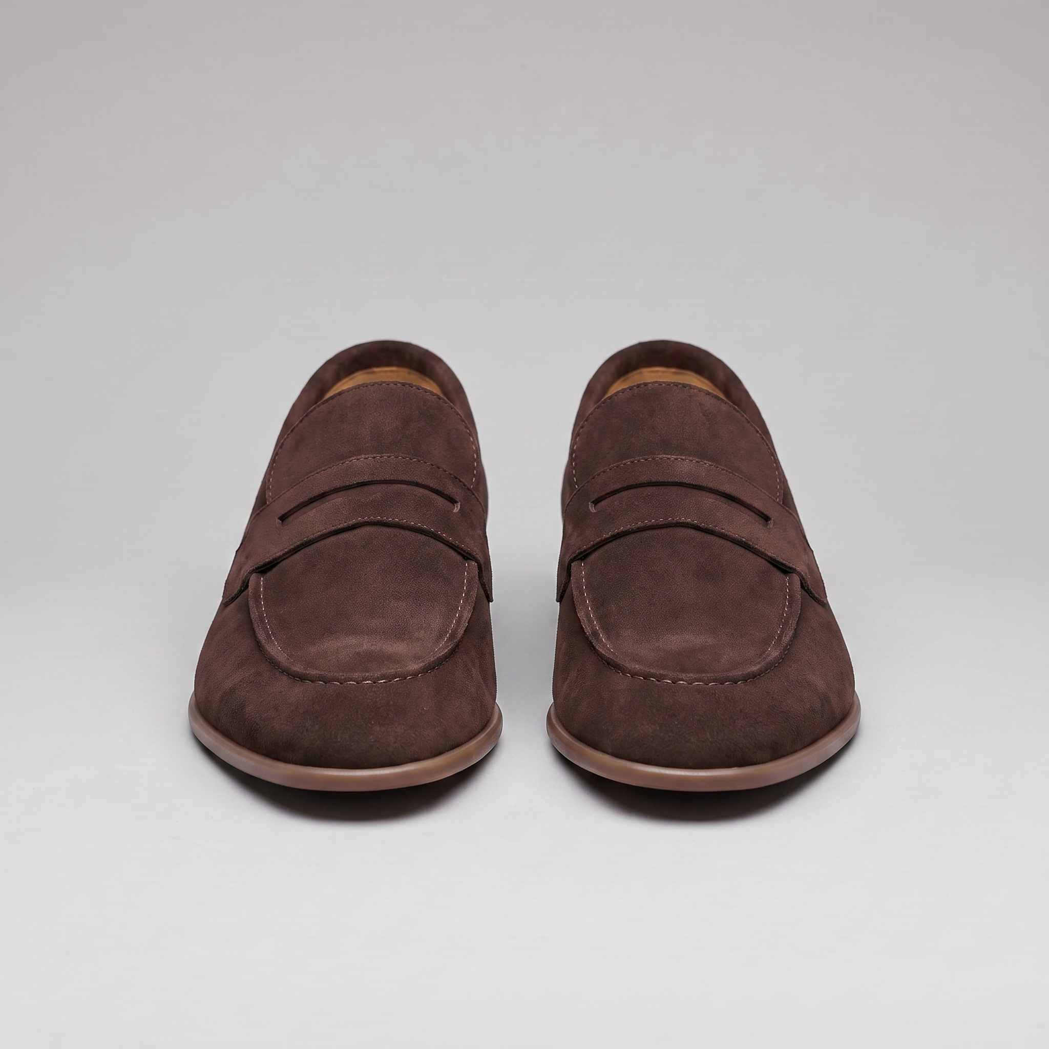 Men's Sheepskin Suede Penny Loafers