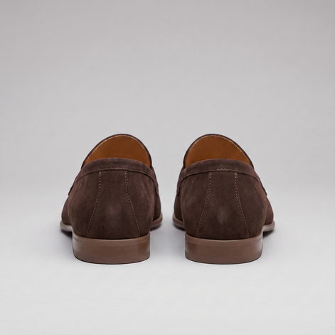 Men's Sheepskin Suede Penny Loafers