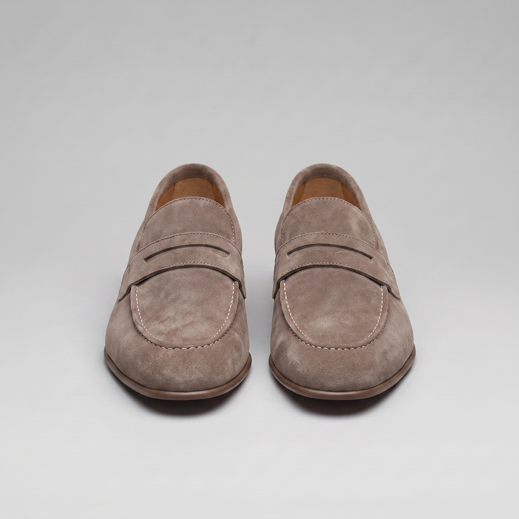 Men's Sheepskin Suede Penny Loafers