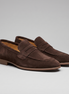 Men's Sheepskin Suede Penny Loafers